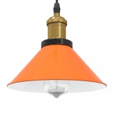 VidaXL Lampă suspendată reglabilă &icirc;nălțime E27 Portocaliu lucios Metal
