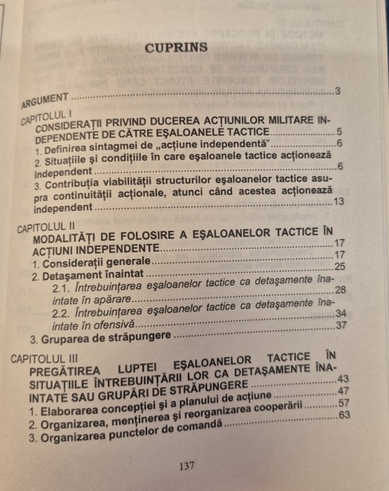 Actiunile de lupta independente desfasurate de esaloanele tactice Stan Stangaciu