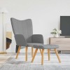 VidaXL Scaun de relaxare cu taburet, gri deschis, textil 327930