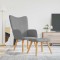 vidaXL Scaun de relaxare cu taburet, gri deschis, textil 327930