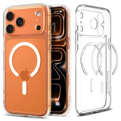 Husa MagSafe pentru Apple iPhone 17 Pro Max, Spigen, Ultra Hybrid, Alba foto