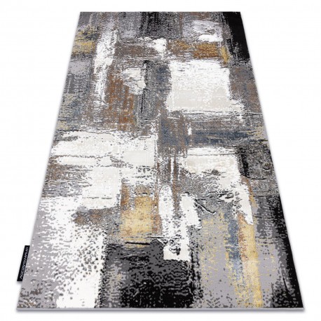 Covor DE LUXE modern 633 Abstracțiune - structural cremă / aur, 140x190 cm