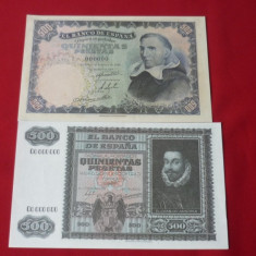 LOT BANCNOTE 500 PESETAS 1940, 1946 REPRODUCERI AUTORIZATE !