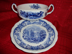 SET / BOL SI FARFURIE DIN PORTELAN ENGLEZESC STAFFORDSHIRE ,,GRINDLEY,, foto