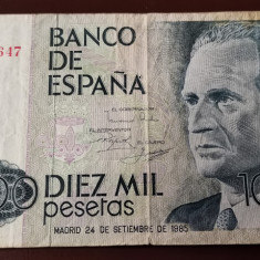 Spania 10000 Pesetas 1985 RARA