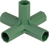 Conector 5 cai Strend Pro Garden pentru tije de sustinere, 16 mm