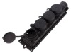 Conector Alimentare AC PAWBOL IP44, 16A, 250V, Negru, Rotund, 2P+PE Schuko cu Impamantare