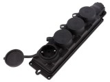 Conector alimentare AC IP44 16A Negru 250V