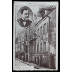 DOLE - LE MAISON DE PASTEUR , TICKET D &#039;ENTREE DE LA MAISON NATALE , TIP CARTE POSTALA , MONOCROMA, NECIRCULATA , DATATA 1927