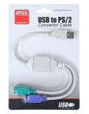 Cablu Adaptor USB la 2 PS2 Intex, General