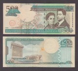 REPUBLICA DOMINICANA █ bancnota █ 500 Pesos Oro █ 2002 █ P-172a █ UNC