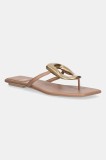 Jeffrey Campbell slapi Linques-2 femei, culoarea bej, cu toc plat, JC-1045-1-2