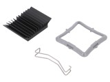 Radiator extrudat cu aripioare BGA negru 32.5mm x 32.5mm