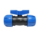 Robinet mufa cu bila compresiune Pehd D63x63mm, PN16 pentru sisteme de irigatii