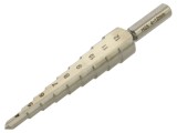 Burghiu gradual conic &icirc;n trepte DKM 4-12 mm pentru tablă subțire HSS-G