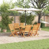 vidaXL Set de masă pentru grădină 7 pcs Maro Lemn Solid de Acacia 3375711