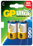 Baterie alcalina UltraPLus GP R14 (C) 2 buc/blister, G&amp;P