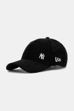 New Era șapcă de baseball din catifea culoarea negru, 60691112
