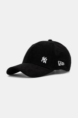New Era șapcă de baseball din catifea culoarea negru, 60691112