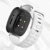 Curea din silicon compatibila cu Fossil Gen 5 Smartwatch, Telescoape QR, 22mm, Linen White