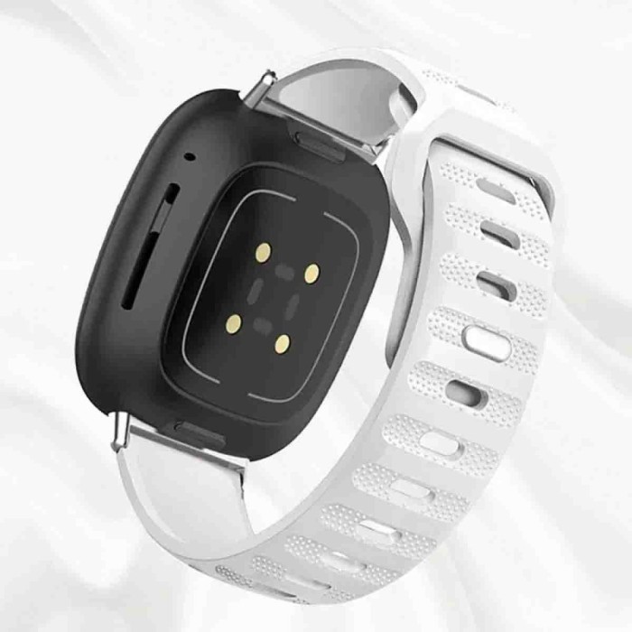 Curea din silicon compatibila cu Fossil Gen 5 Smartwatch, Telescoape QR, 22mm, Linen White