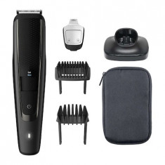 Aparat de tuns barba Philips BT5515 15, 40 de setari, 0.4-20 mm, husa, Negru foto