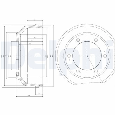 DELPHI BF467 Tambur frana foto