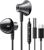 CASTI Ugreen, &quot;EP106&quot;, intraauriculare - butoni, pt smartphone, microfon pe fir, conectare prin USB Type-C, lungime cablu 1.2m, negru, &quot;35756&quot;, (timbr