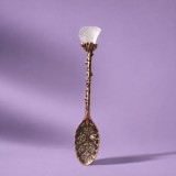 Lingurita cu cristal natural - bronz - Cristal de stanca - Amplificare si curatare