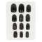 Unghii False cu Adeziv Ombre Negru Oval - Set 12 Bucăți