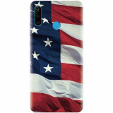 Husa silicon pentru Huawei P30 Lite, American Flag Illustration