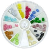 Cumpara ieftin Decorații pentru unghii &icirc;n cutie - formă de elipsă, INGINAILS
