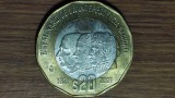 Mexic - moneda aniversara bimetal - 20 pesos 2021 - bicentenarul independentei - dodecagonala, superba !