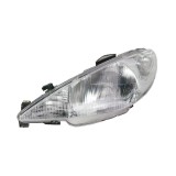 Far Peugeot 206 01.1998-06.2003 TYC partea Stanga tip bec H4, fara varianta CC/ GTI