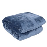 Patura pat, Caressa GS3626, 200 x 220 cm, poliester, albastru