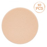 Bureți Machiaj Bej, Rotunzi, 5.5cm, Set 10 Bucăți, Oem