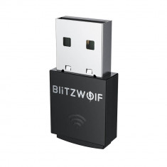 Adaptor WiFi BlitzWolf BW-NET5, USB, 2.4GHz, 300Mbs, Negru foto