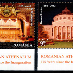 Romania 2013, LP 1968, Ateneul Roman - 125, seria tab R jos, MNH! LP 16,90 lei