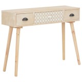 Masă consolă cu 3 sertare, 100x30x73 cm, lemn masiv de pin