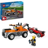 LEGO&reg; City - Camioneta de tractare si masina sport 60435, 101 piese