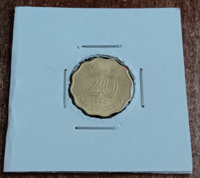 C50 - Moneda foarte veche - Hong Kong - 20 centi - 1998