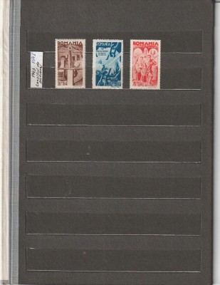 ROMANIA 1943 LP 154 I LP 154 II CONSILIUL DE PATRONAJ SERIE + COLITA NEDANTELATA MNH NESTAMPILATE foto
