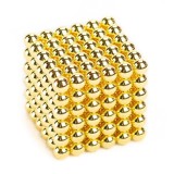 Bile magnetice Neocube 216, de &Oslash;5 mm, auriu, 216 piese
