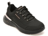 Pantofi sport SKECHERS negri, SKECH-AIR DYNAMIGHT 2.0, din piele ecologica