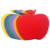 Forme decorative - hartie gumata - mar, 14x15cm, 1mm, diverse culori, set 12 buc, Colorarte