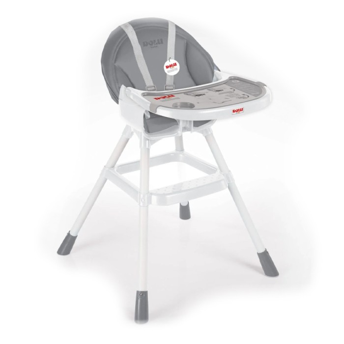 Scaunel cu masuta pentru bebe, alb/gri, 90x70x60 cm &ndash; Dolu