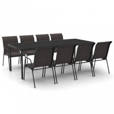 Set mobilier de exterior, 9 piese, o?el foto