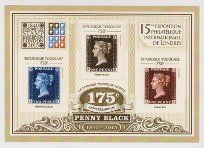 TOGO MNH - 175 ANI PENNY BLACK ONE PENNY TIPARIT PERKINS BACON foto