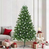 vidaXL Brad de Crăciun cu 300 LED cu suport Verde 210 cm PE 3396343