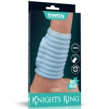 Manson Penis Knights Ring Wave cu Vibratii, Albastru, Lovetoy